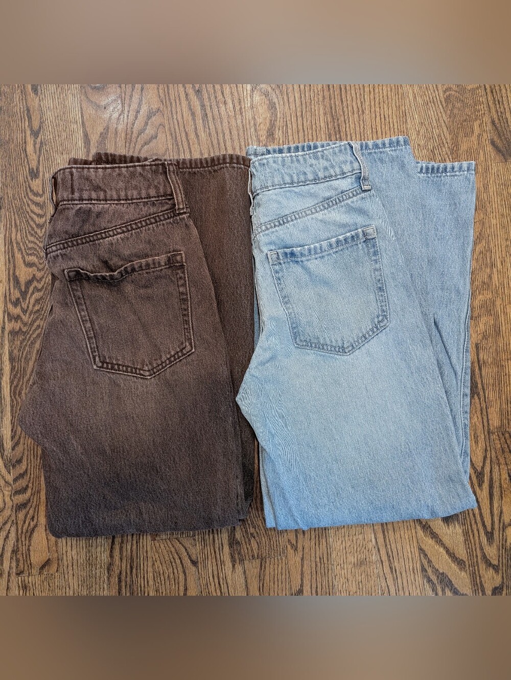 Hollister Women's High Waisted Wide Leg Jeans, Two Pair